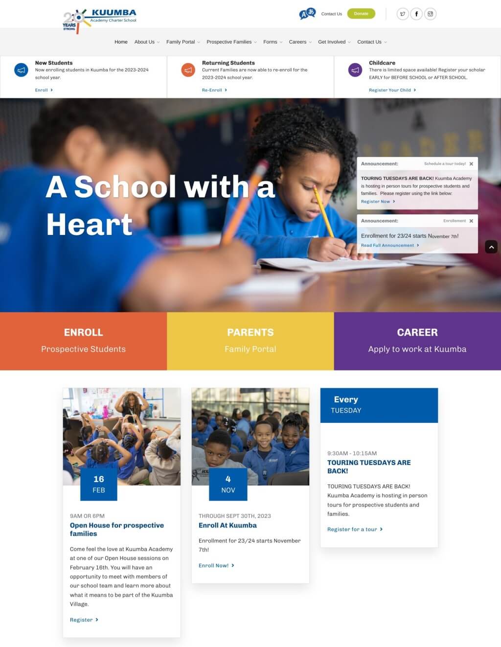 Kuumba Academy Delaware website
