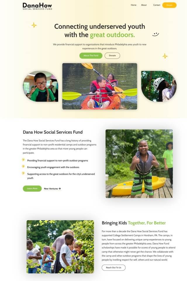 Nonprofit website made by Trolley Web